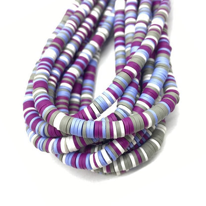 6mm Heishi Mixed Polymer Clay & African Vinyl Disc Beads