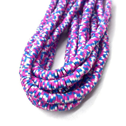 6mm Heishi Mixed Polymer Clay & African Vinyl Disc Beads