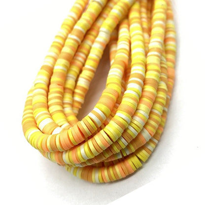 6mm Heishi Mixed Polymer Clay & African Vinyl Disc Beads