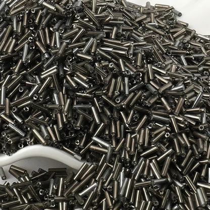 2x6mm Long Tube Lined Cylinder Seed Beads 400pcs