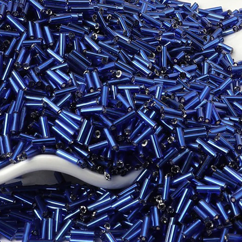 2x6mm Long Tube Lined Cylinder Seed Beads 400pcs