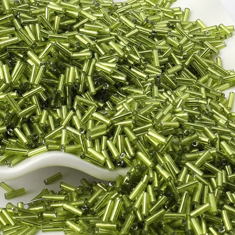 2x6mm Long Tube Lined Cylinder Seed Beads 400pcs