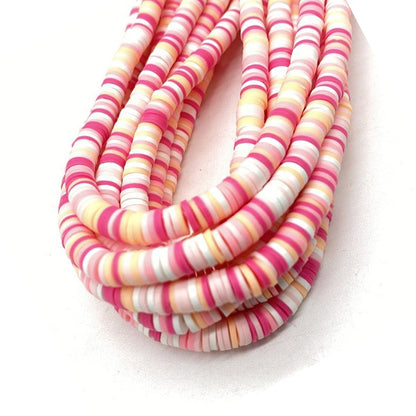 6mm Heishi Mixed Polymer Clay & African Vinyl Disc Beads