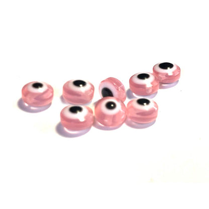 Flat Round Eye Beads, 8mm