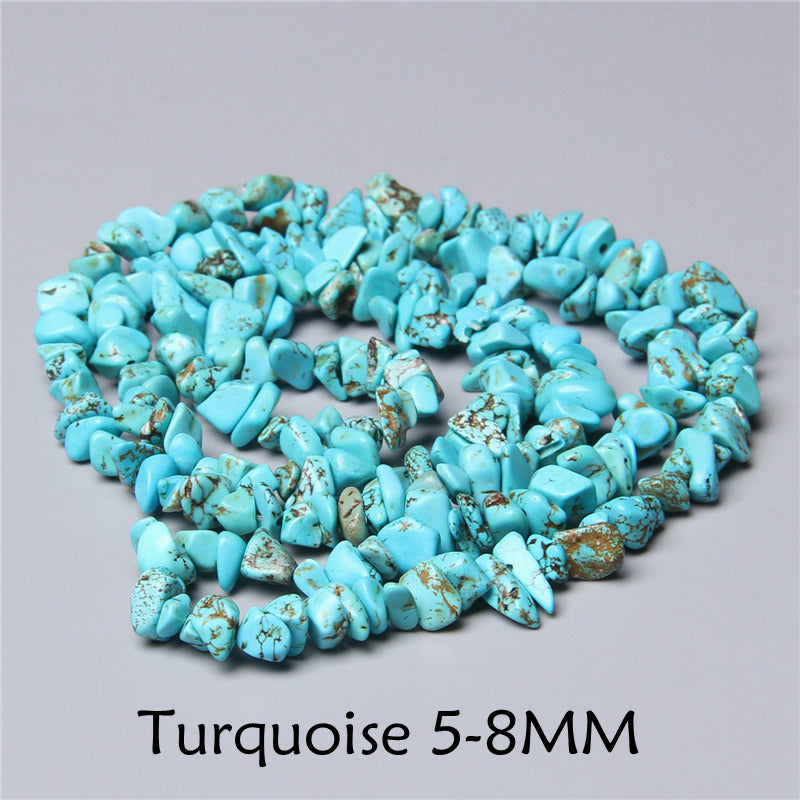 Blaue türkisfarbene Splitterperlen, 5–8 mm