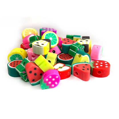 10mm Fruit Shaped Polymer Clay Beads, 30pcs