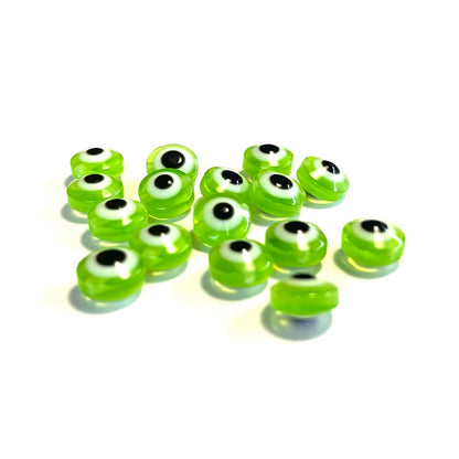 Flat Round Eye Beads, 8mm