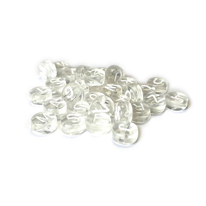 7mm Clear Acrylic Alphabet Beads, Colorful, 100pcs