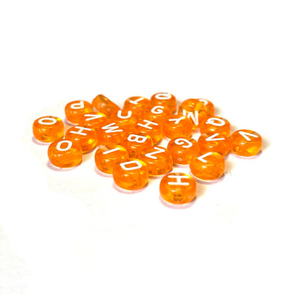 7mm Clear Acrylic Alphabet Beads, Colorful, 100pcs