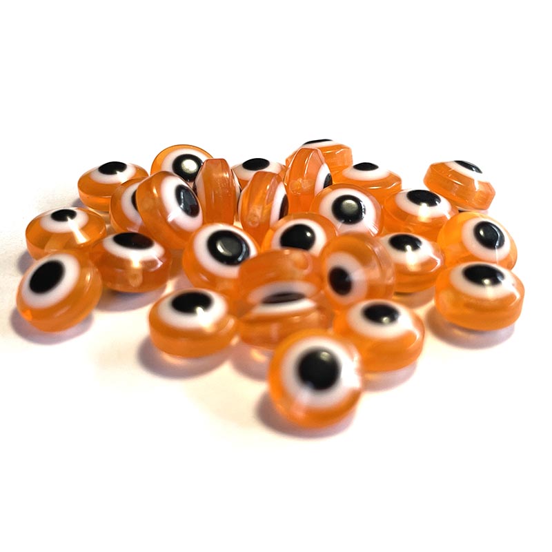 Flat Round Eye Beads, 8mm