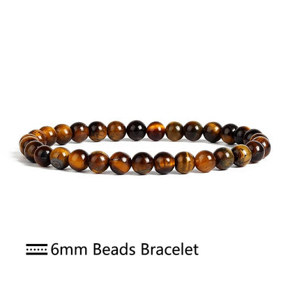 Yellow Brown Tiger-eye Gemstone Bracelet, 4-12mm