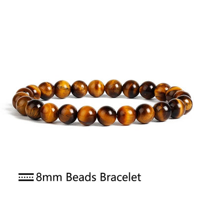 Yellow Brown Tiger-eye Gemstone Bracelet, 4-12mm