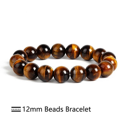 Yellow Brown Tiger-eye Gemstone Bracelet, 4-12mm
