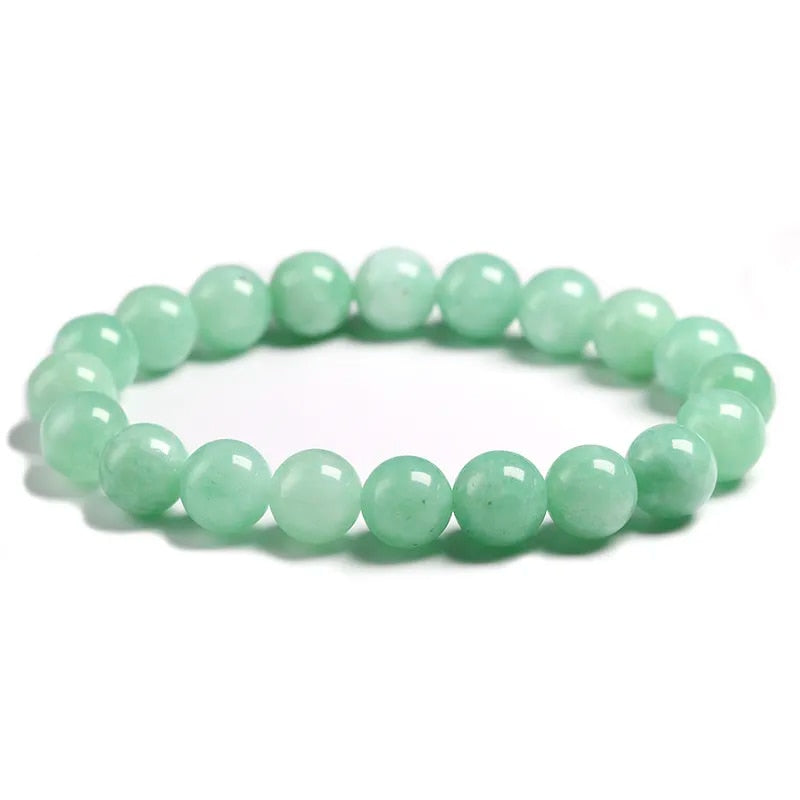 Green Aventurine Gemstone Stretch Bracelet, 4-12mm