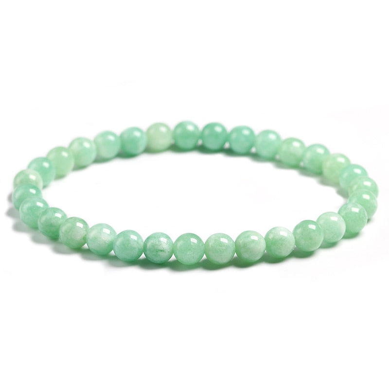 Green Aventurine Gemstone Stretch Bracelet, 4-12mm