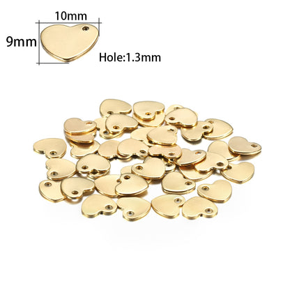 20Pcs Gold/Rose Gold Stainless Steel Charms