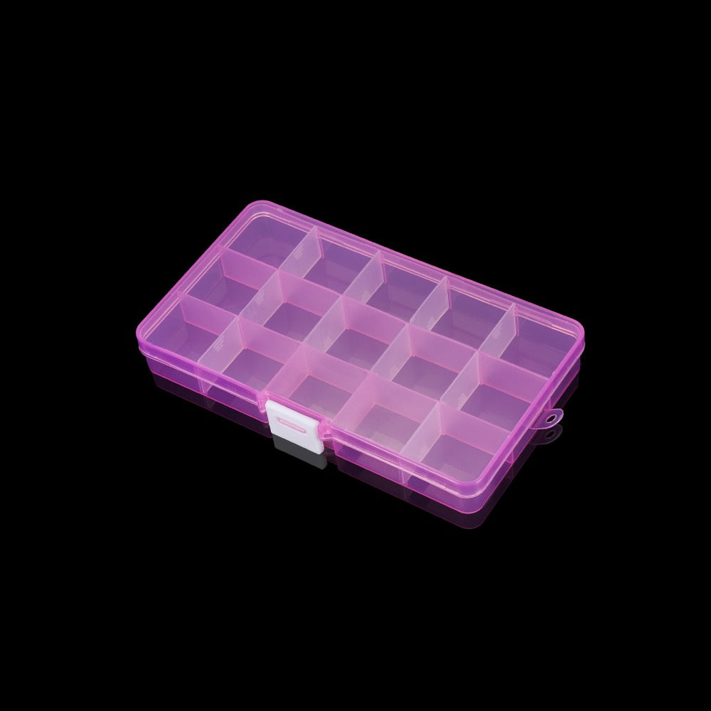 Adjustable Grids Jewelry Beads Storage Box