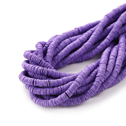 6-8mm Flat Round Polymer Clay Beads Mix