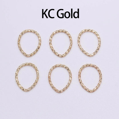 30-100pcs 8-20mm Gold Twisted Jump Rings