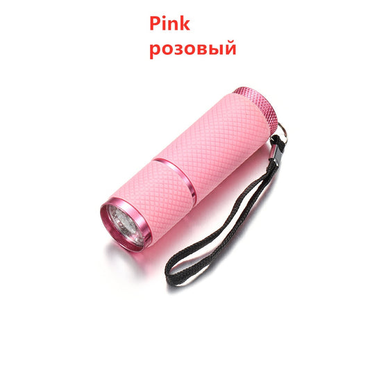 4-Color 9 LED UV Flashlight for UV Resin Curing & Adhesives