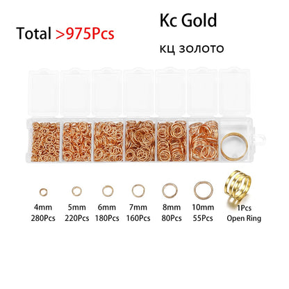 Open Jump Ring Connectors Set, 975pcs