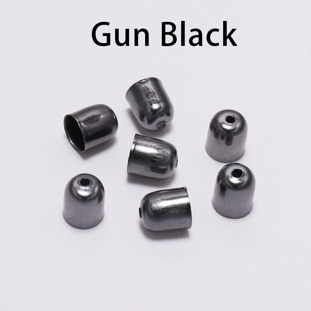 Leather Cords Bracelets Buckle End Tip Tassel Caps 3-10mm, 50-100pcs