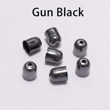 Leather Cords Bracelets Buckle End Tip Tassel Caps 3-10mm, 50-100pcs