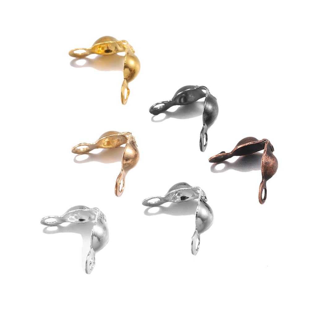 4x7mm Ball Chain Calotte End Crimps, 100-200pcs