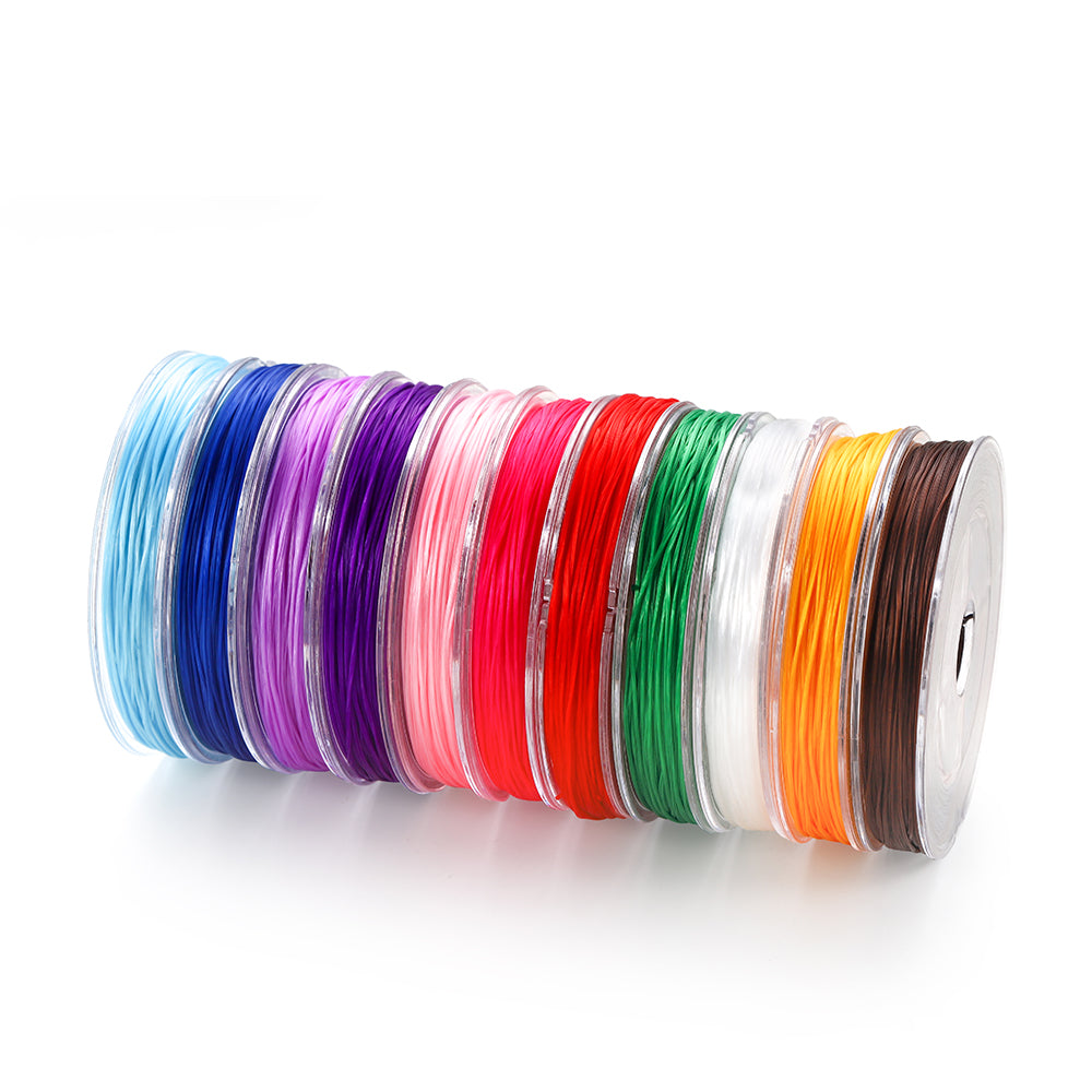 Flexible Beaded Elastic Cord, 50 Meters