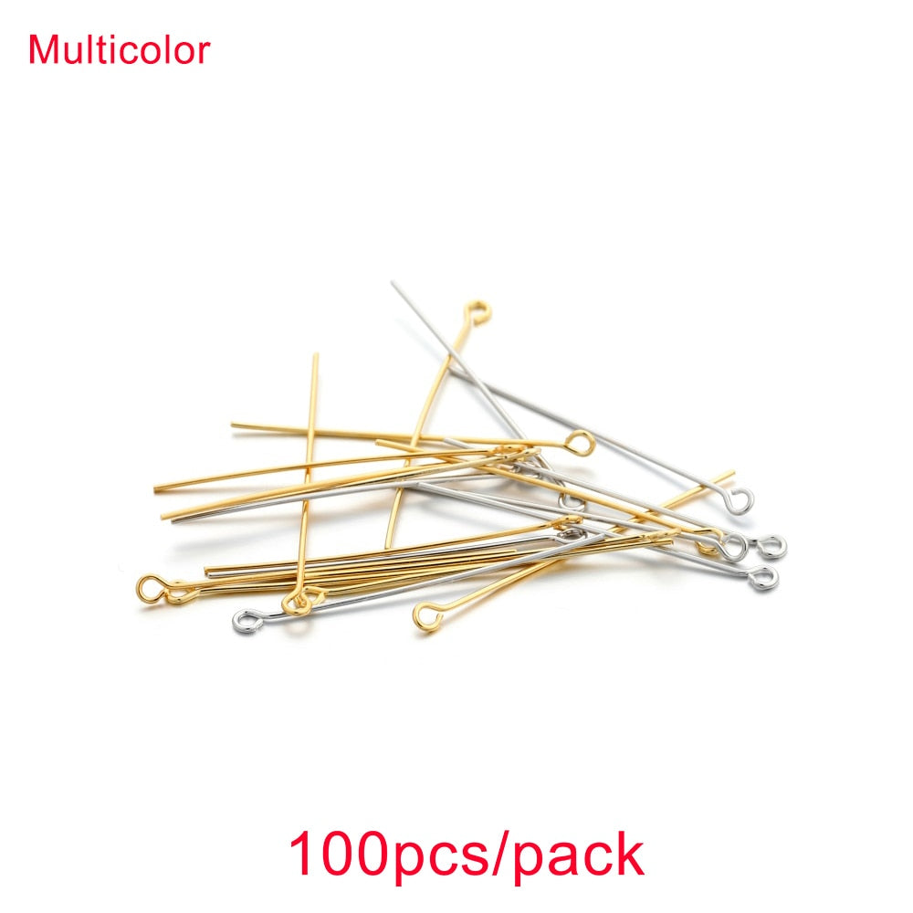 20-40mm Gold Plated Copper Pins, 100pcs