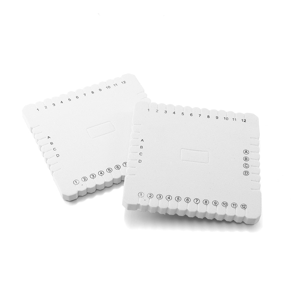 2pcs Braiding Foam Board: Round & Square Cord Weaving Disks