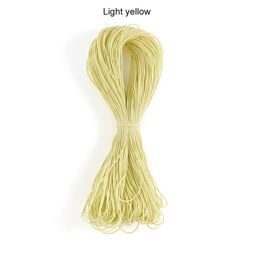 1 mm Polyester Braided Rope, Beaded Cord Wax, 65m lot