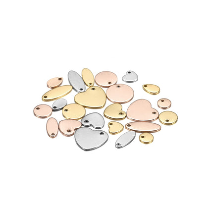 20Pcs Gold/Rose Gold Stainless Steel Charms