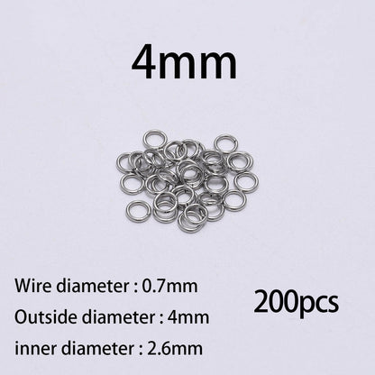 4-10mm Steel Jump Ringsб 50-200pcs