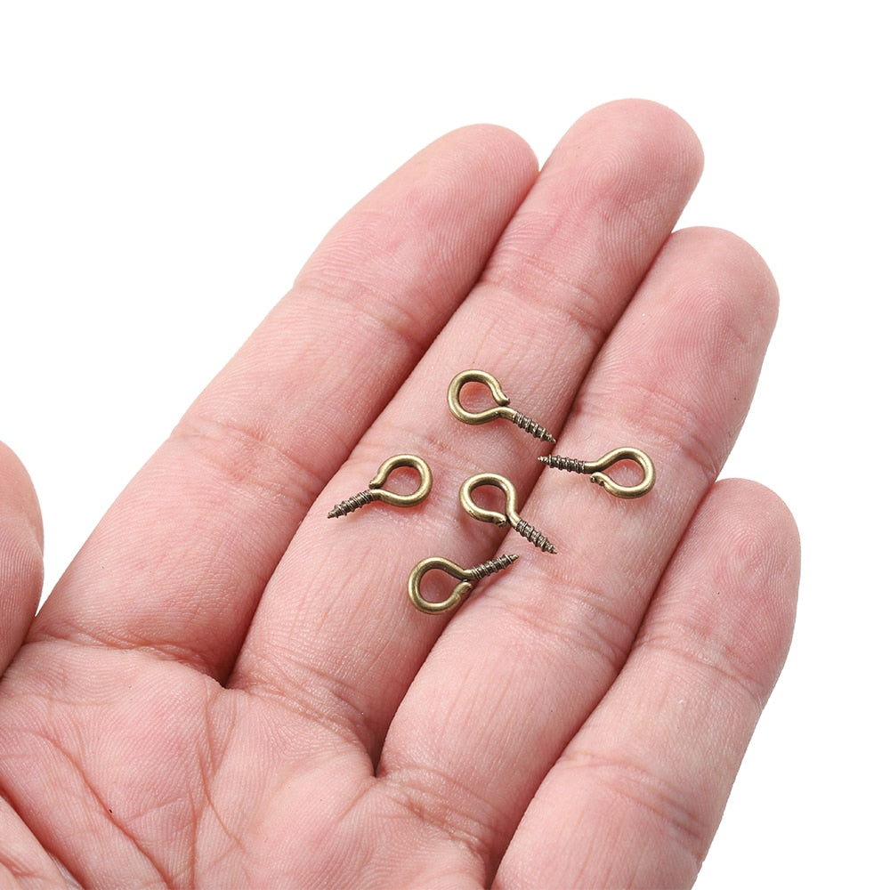 Gold Mini Eye Pins, 100-200pcs 4-10mm