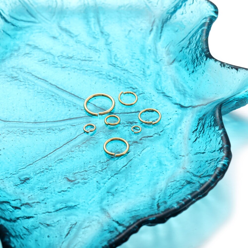 50-200pcs 3-10mm 18K Gold Copper Jump Rings
