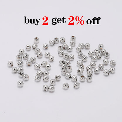 Goldfarbene, runde Abstandsperlen, 3–6 mm, 30–300 Stück