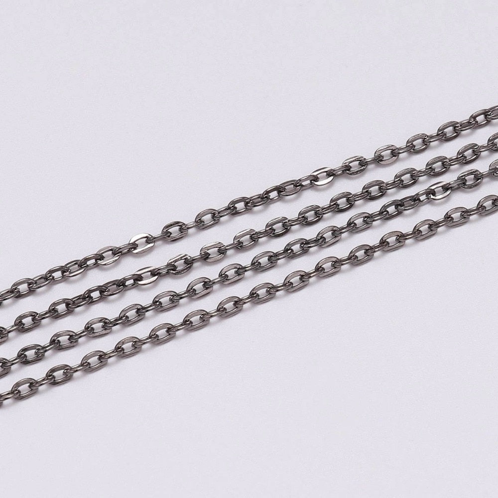 Long Necklace Chains, Brass - 10m lot