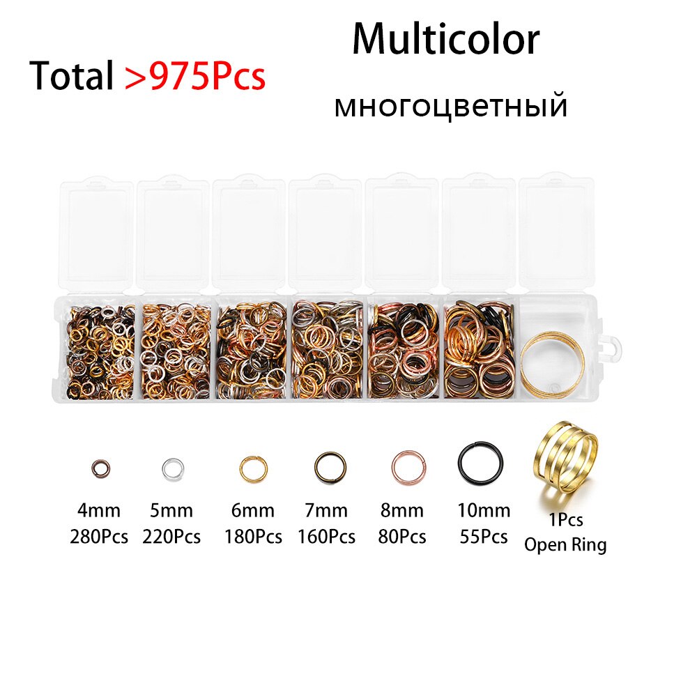 Open Jump Ring Connectors Set, 975pcs