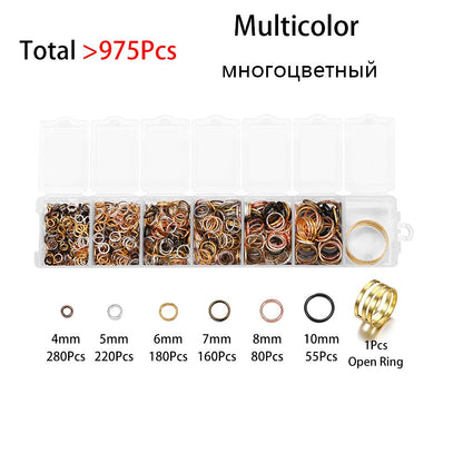 Open Jump Ring Connectors Set, 975pcs