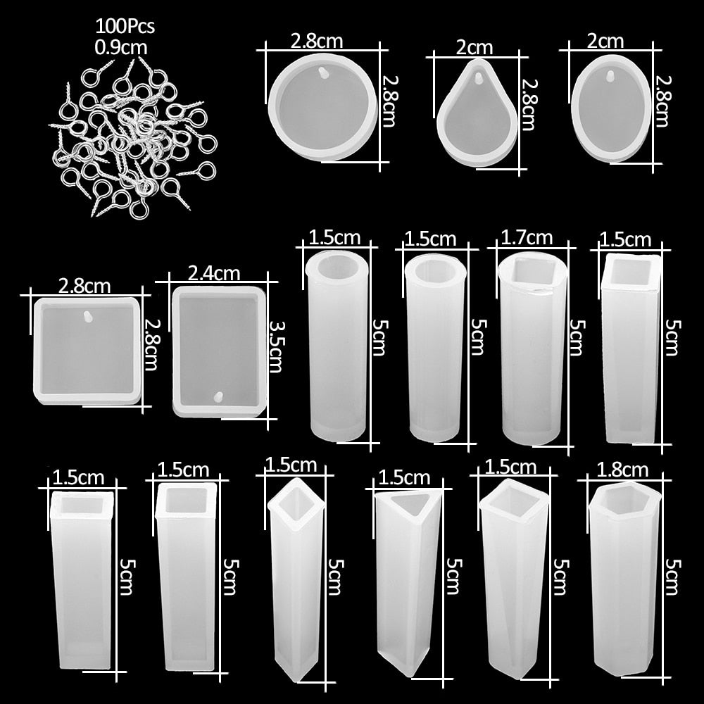 Epoxy Casting Molds Sets, 15-348Pcs