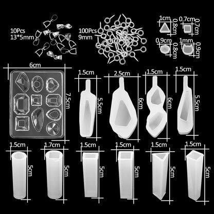 Epoxy Casting Molds Sets, 15-348Pcs