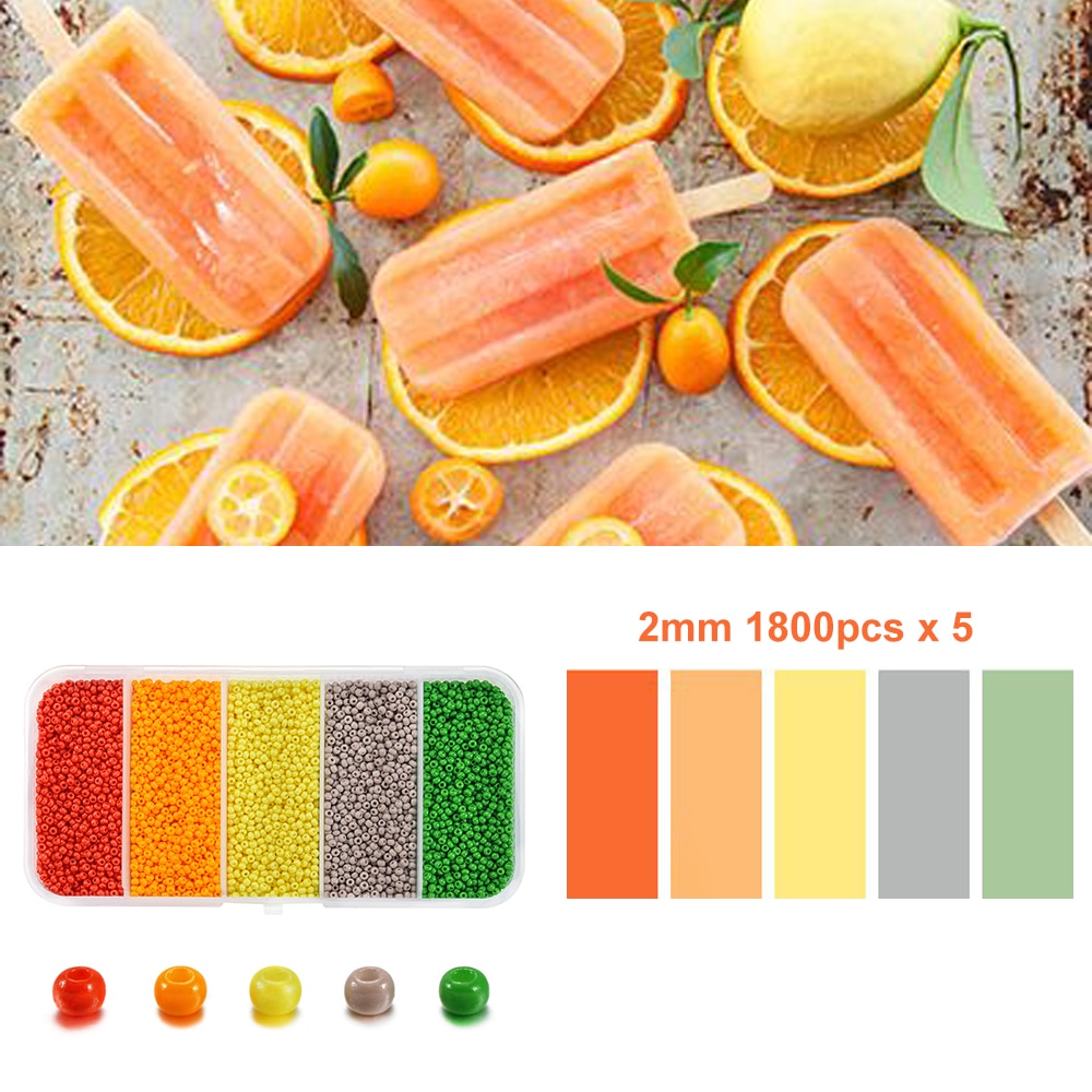5 Color 2mm Czech Seed Beads Box