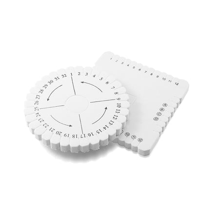 2pcs Braiding Foam Board: Round & Square Cord Weaving Disks