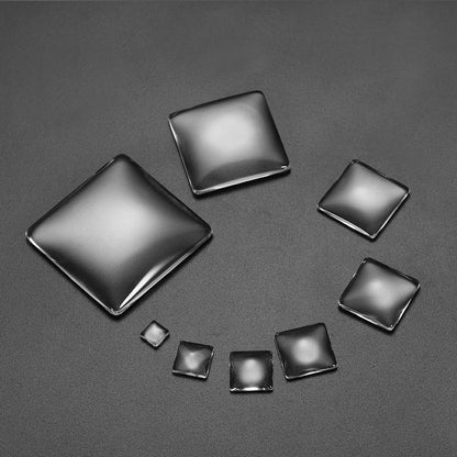 5-50pcs 6-40mm Clear Square Glass Cabochons