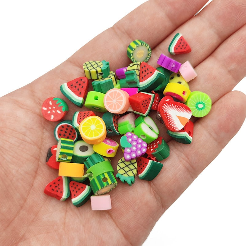 50pcs Mixed Shape Polymer Clay Beads