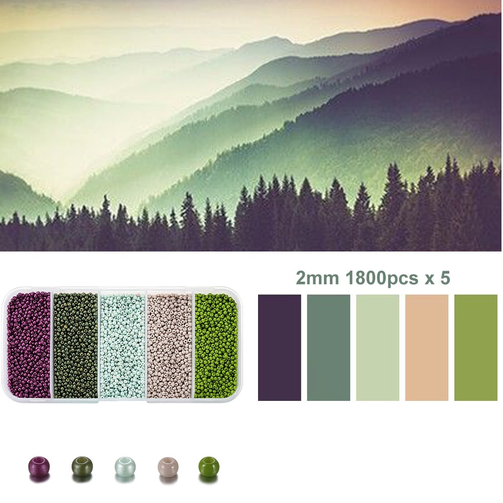 5 Color 2mm Czech Seed Beads Box