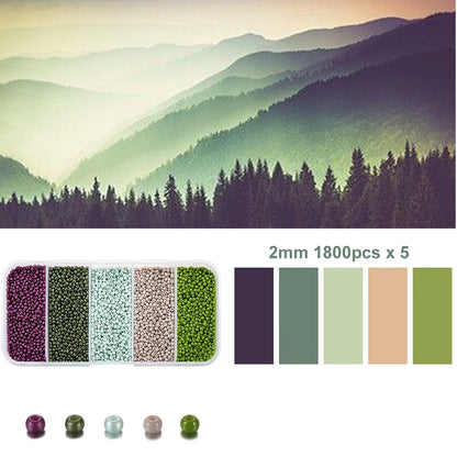 5 Color 2mm Czech Seed Beads Box