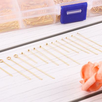 Gold Plated Ball Head Steel Pins, 100pcs