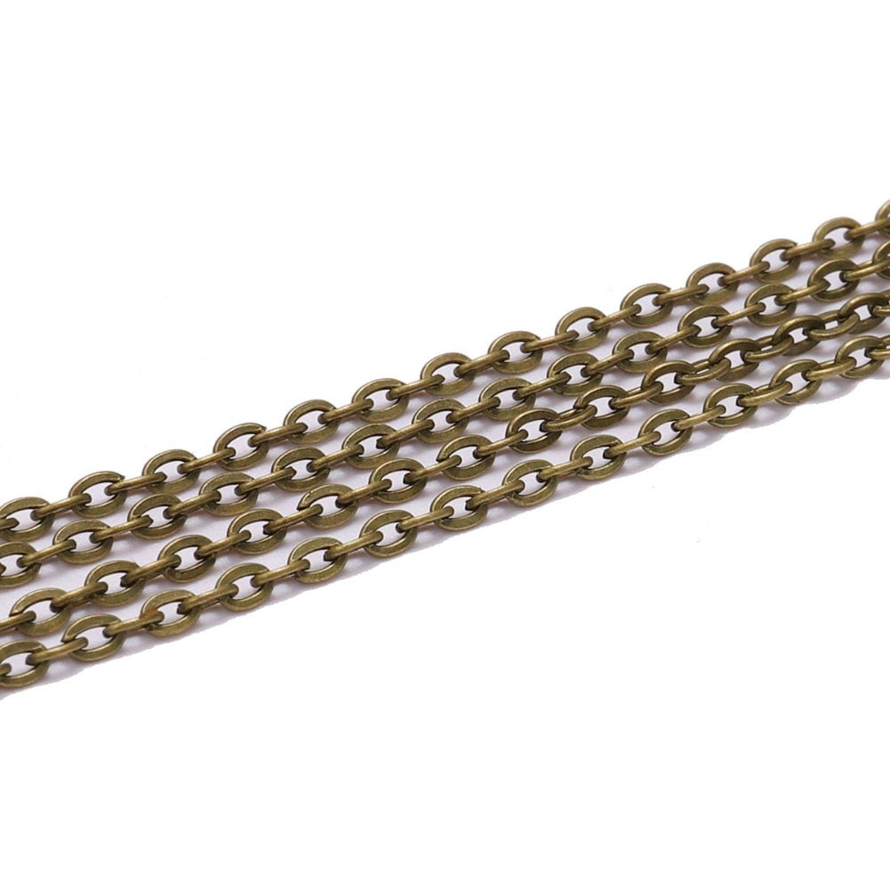 Long Necklace Chains, Brass - 10m lot